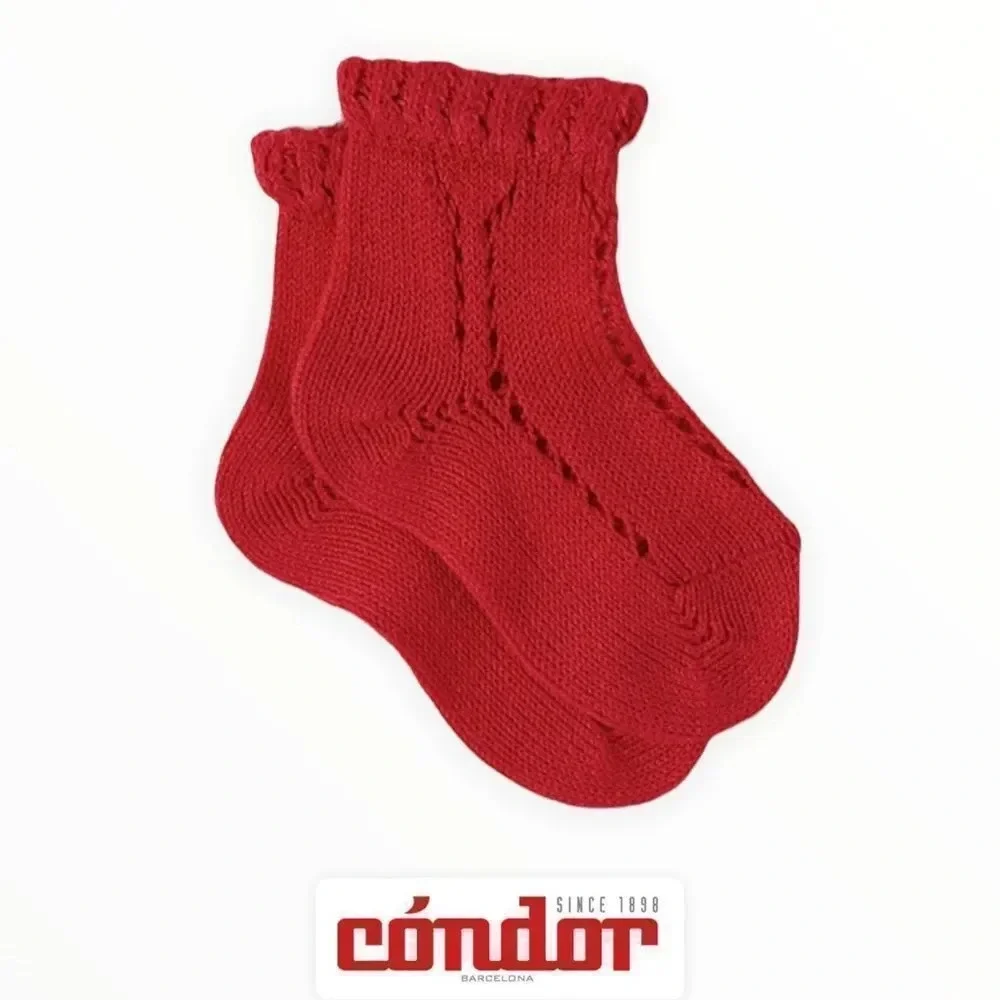 CONDOR | Red | Basic Knit Short Socks